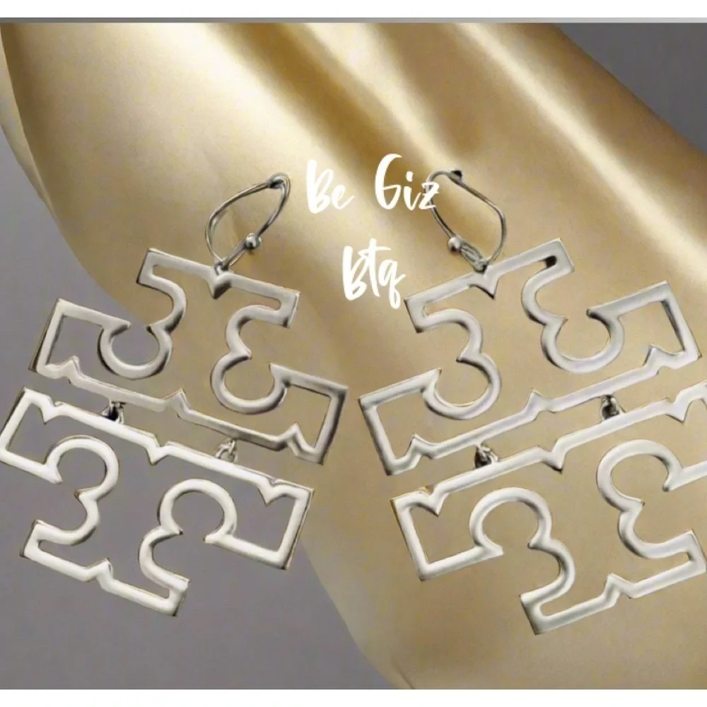 🆑Tory Burch Authentic Silver Earrings At Awesome Prices To Buy Now & Save_2